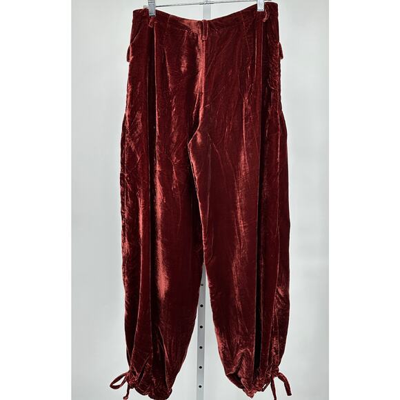 Free People Lotus Velvet Pants‎ in Garnet Size 28 - Picture 6 of 7